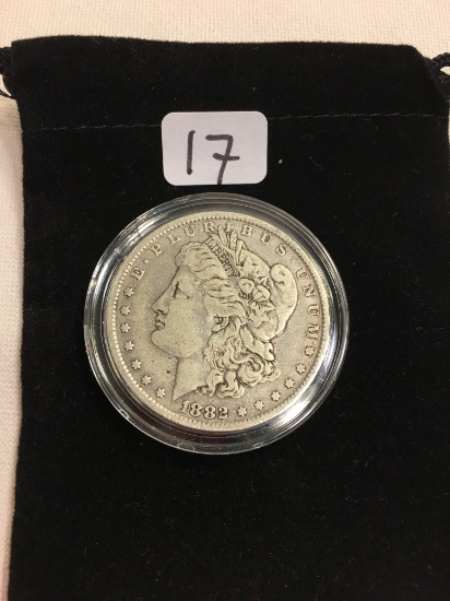 Collector Vintage/Antique 1882 U.S Morgan Silver Dollar Coin
