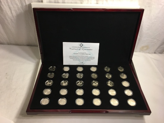 Collector 2009 30 Quarters Complete Territories P/D/S Quarter Coin Set In Cherry Wood Case
