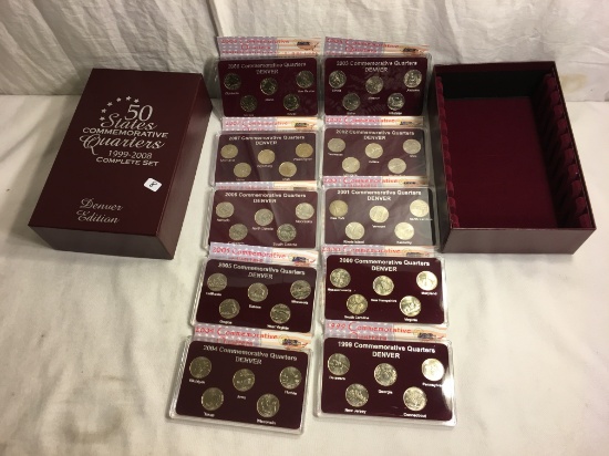 Collector 1999-2008 50 States Commemorative Quarters Complete Set Denver Edition Coins