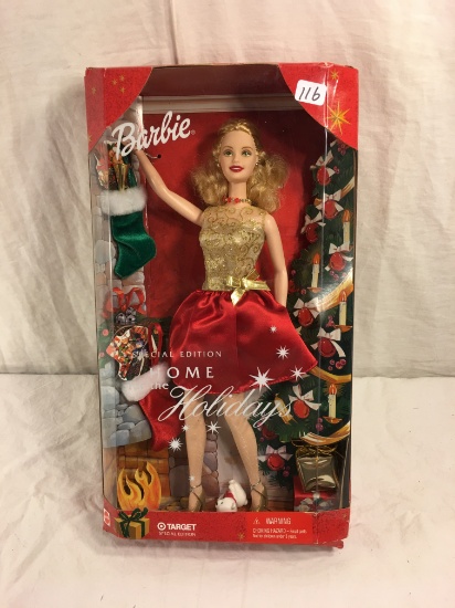 NIB Mattel Barbie Doll Special Edition Home For The Holidays Barbie Doll 13"tall Box