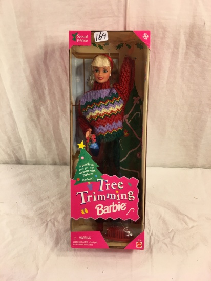 Collector Mattel Barbie Tree Trimming Barbie Doll 12"tall Box Size