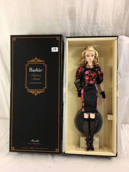 NIB 2013 Mattel Gold Label Barbie Fashion Model Collection "Fiorella Genuine Silkstone Body Doll 14"
