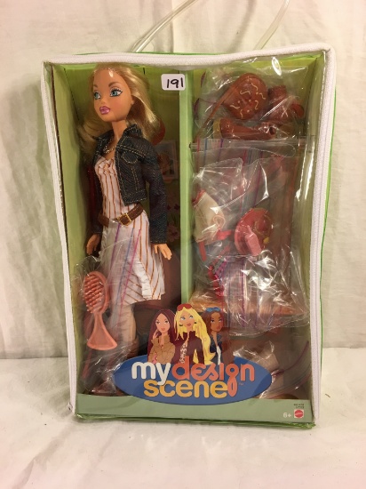 Collector NIP My Design Scene Barbie Mattel Doll and Accessories 13.5"tall