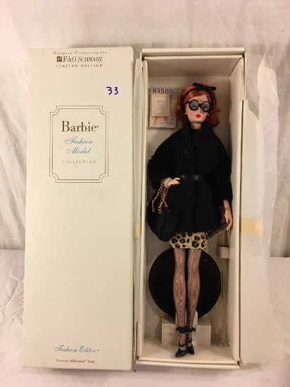 NIB 2000 Mattel Limited Edt. Barbie Fashion Model Collection Fashion Editor Silkstone Body Doll 12"t