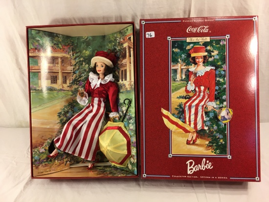 NIB Mattel Barbie Collector Edition 2nd in a Series Coca Cola After The Walk Barbie Doll 14"tall Box