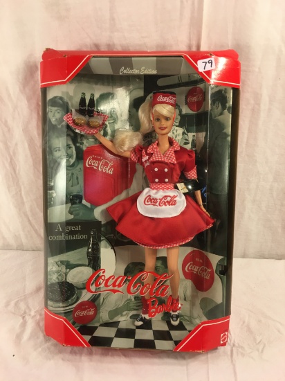 NIB Mattel Barbie Collector Edition Coca Cola Barbie Doll 14"Tall Box has Damage