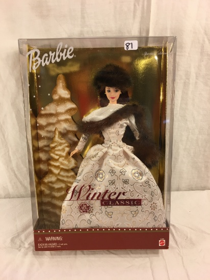 NIB Mattel Barbie Winter Classic Special Edition Barbie Doll Size:14"tall Box Size