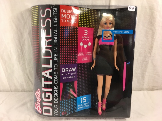 NIB Mattel Barbie Digital Dress Designs Move To Music Barbie Doll 12.5/8"Tall Box