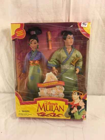 NIB Mattel Disney's Mulan Hearts Of Honor Mulan and Shang Doll 13.1/4"tall Box