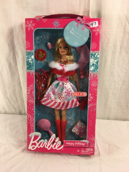 NIB Mattel Barbie Happy Holidays At Target Barbie Doll 14.5"Tall Box