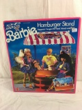 NIB Mattel Barbie All American Barbie Hamburger Stand Box Size:13.5