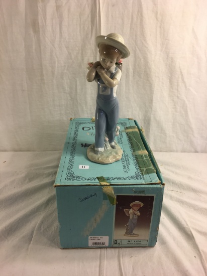 Collector Lladro “Flower Harvest” -Boy With Flowers* Retired Porcelain Figurine #1286 Box:12.5"T