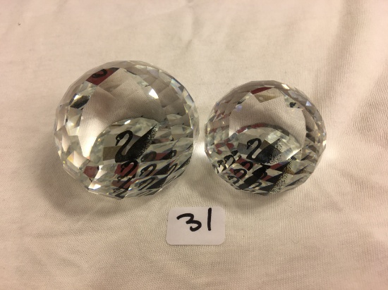 Lot of 2 Pieces Collector Swarovski Crystal Figurines 1-2"tall - See Pictures