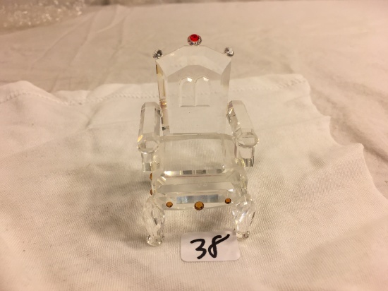 Collector Loose Swarovski Crystal Clear Chair Sawrovski Figurine 2"tall Figurine