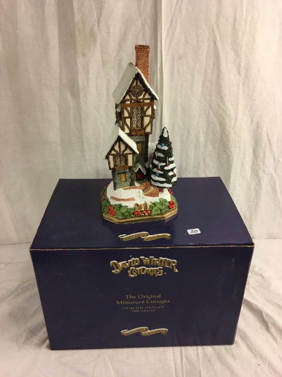 Collector Dave Winter Cottage The Christmas-Time Clockhouse Premier Ltd. Edt. 2718/3500 13x6"