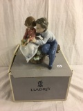 Collector LLADRO 5701 Just A Little Kiss w/ BOX Collectible Figurine Retired Glazed Lovers 10x9
