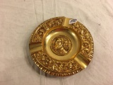 Collector Heavy Duty Gold Plated Ashtray Size: 5.1/4