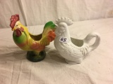 Collector  ot of 2 Pieces Rooster Planter Pot Size:5-6