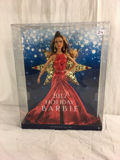 NIB Barbie Collector 2017 Holiday Barbie Mattel Doll 14"Tall Box Size