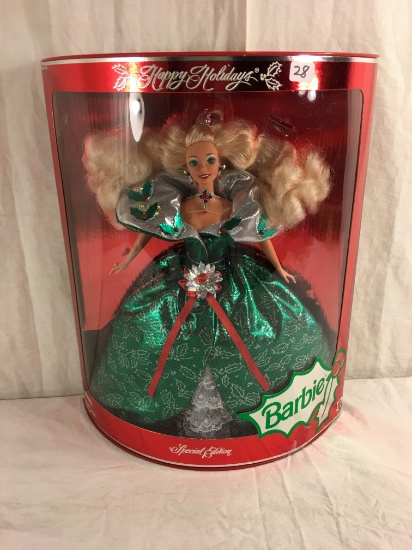 NIB Barbie Special Edition Happy Holidays Barbie Doll 13.5"Tall Box Size