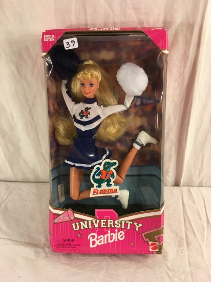 Collector Barbie Mattel Florida University Barbie Cheerleader Doll 12"tall Box