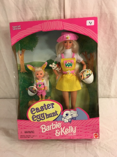 NIB Special Edition Barbie Mattel Easter Egghunt Barbie and Kelly Gift Set Doll 13"Tall Box