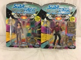 Lot of 2 Pcs Collector Star Trek The Next Generation Space The Final Frontier Assorted Figures 5'T
