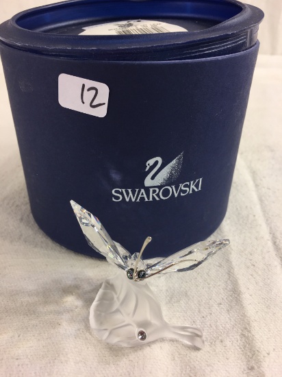 Collector Swarovski Butterfly on leaf #182920 Figurine in original box