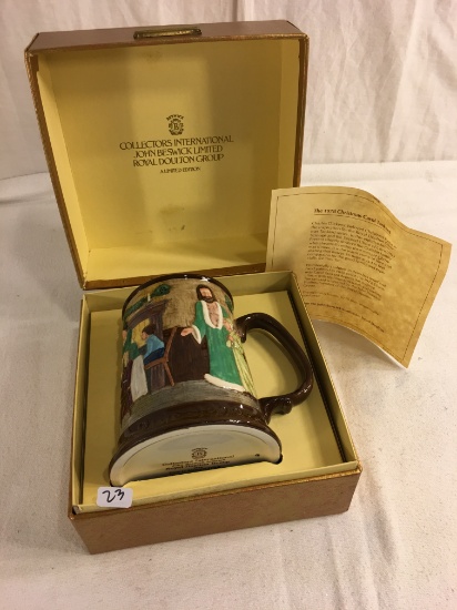 Collector Beswick Royal Doulton 1978 Christmas Carol Tankard Stein Mug in case