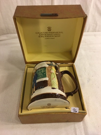 Collector Beswick Royal Doulton 1979 Christmas Carol Tankard Stein Mug in case