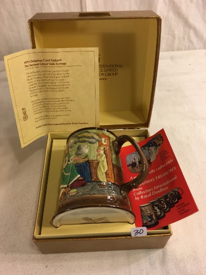 Collector Beswick Royal Doulton 1976 Christmas Carol Tankard Stein Mug in case