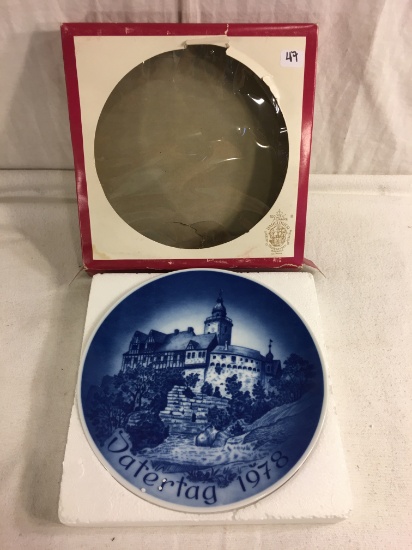 Collector Vintage Bavaria Germany Bareuther Vatertag '78 Plate 8"