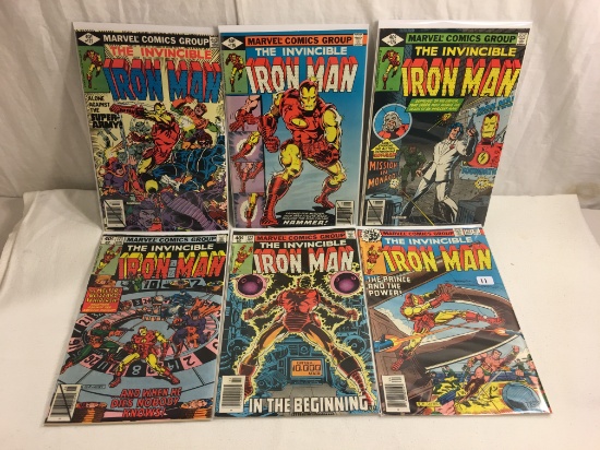 Lot of 6 Collector Vintage Marvel Comics The Invincible Iron Man No.121.122.123.125.126.127.