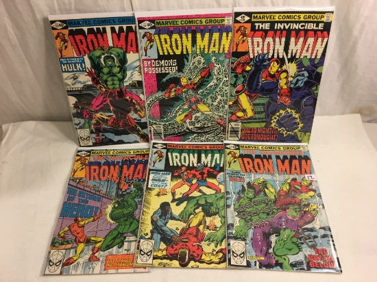 Lot of 6 Collector Vintage Marvel Comics The Invincible Iron Man No.129.130.131.132.133.135.