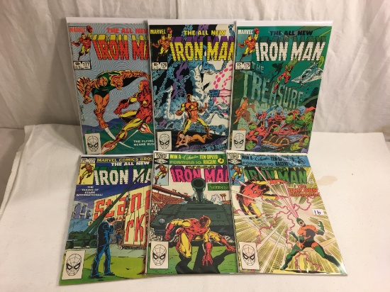 Lot of 6 Collector Vintage Marvel Comics The Invincible Iron Man No.154.155.173.175.176.177.