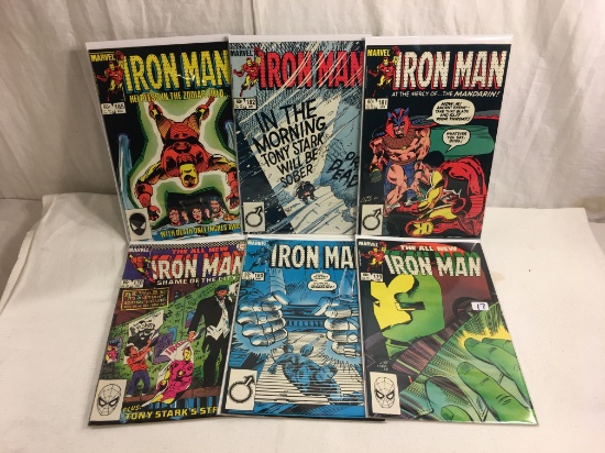 Lot of 6 Collector Vintage Marvel Comics The Invincible Iron Man No.178.179.180.181.182.185.