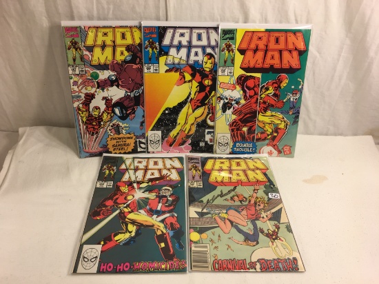 Lot of 5 Collector Vintage Marvel Comics The Invincible Iron Man No.253.254.255.256.257.