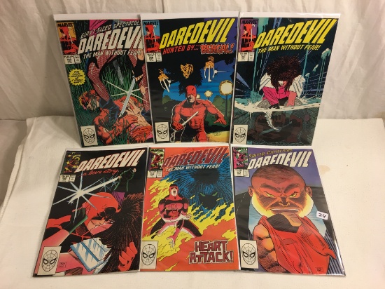 Lot of 6 Collector Vintage Comics Daredevil The Mna Without Fear No.253.254.255.256.258.260.