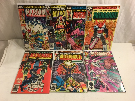 Lot of 7 Pcs Collector Vintage Marvel Comics The Micronauts No.4.10.11.12.13.14.15.