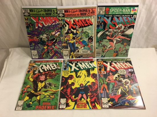 Lot of 6 Pcs Collector Vintage Marvel Comics The Uncanny X-Men No.132.134.135.152.153.154.