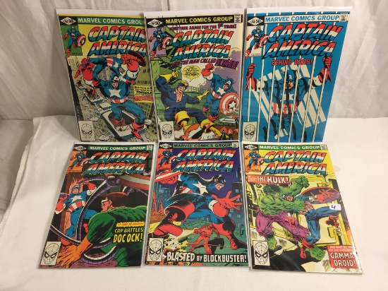 Lot of 6 Pcs Collector Vintage Marvel Comics Captain America No.257.258.259.260.261.262