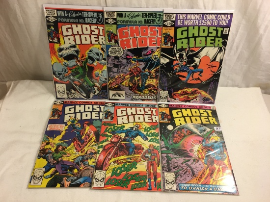 Lot of 6 Pcs Collector Vintage Marvel Comics Ghost Rider No.45.46.47.48.64.65.