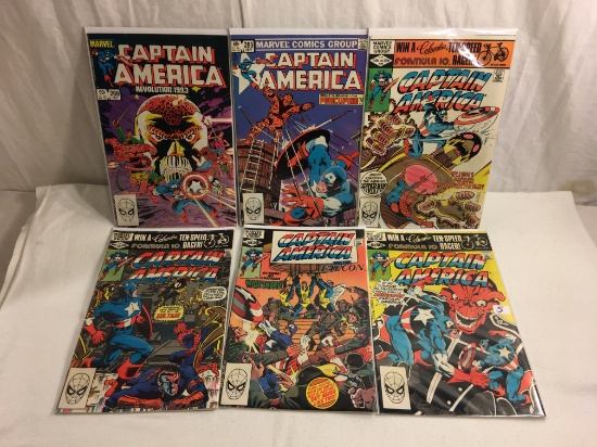 Lot of 6 Pcs Collector Vintage Marvel Comics Captain America No.263.264.265.266.285.288.