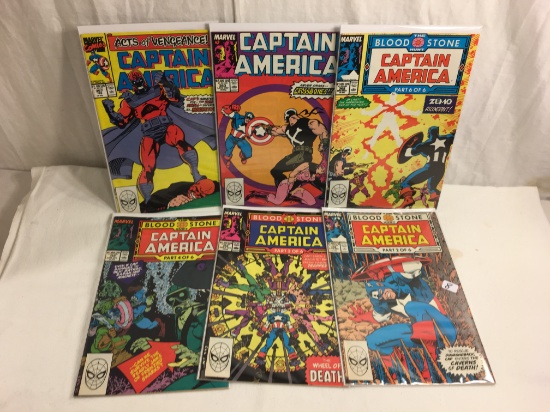 Lot of 6 Pcs Collector Vintage Marvel Comics Captain America No.358.359.360.362.363.367.
