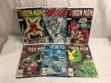 Lot of 6 Collector Vintage Marvel Comics The Invincible Iron Man No.178.179.180.181.182.185.