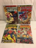 Lot of 4 Pcs Collector Vintage Marvel Peter parker The Spectacular Spider-man No.9.35.36.37.