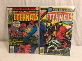 Lot of 2 Pcs Collector Vintage Marvel Comics The Eternals Comic Books No.1.16.