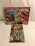 Lot of 3 Pcs Collector Vintage Marvel Comics KA-ZAR The Savage Comic Books No.10.11.12.