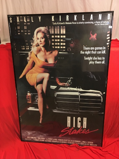 Collector Movie and Entertainment Poster Frame Sally Kirkland "HIGH STAKES POSTER" Size:27x40"