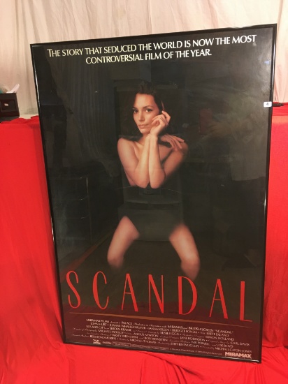 Collector Movie and Entertainment Poster in Frame 1989 Miramax "Scandal" Size: 39.5" x 27" Frame